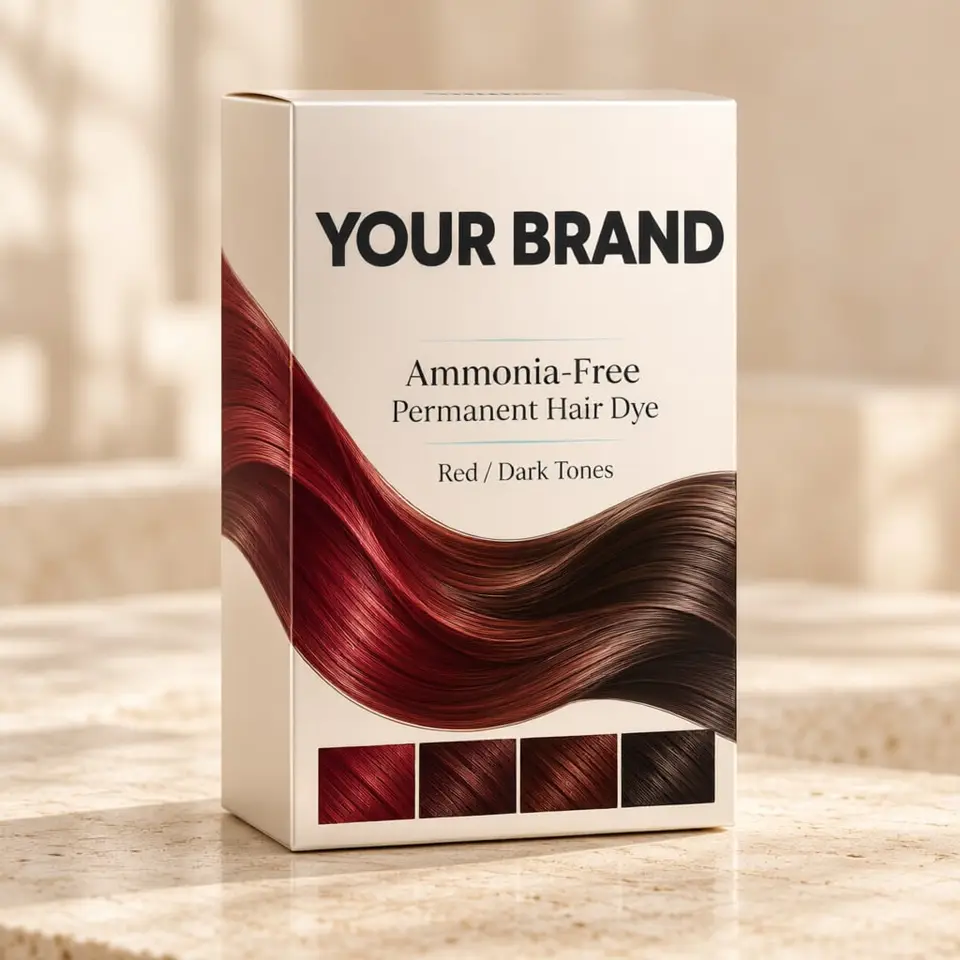 Ammonia-Free Permanent Hair Dye (Red/Dark Tones) — your brand — private-label concept, view 1 of 3