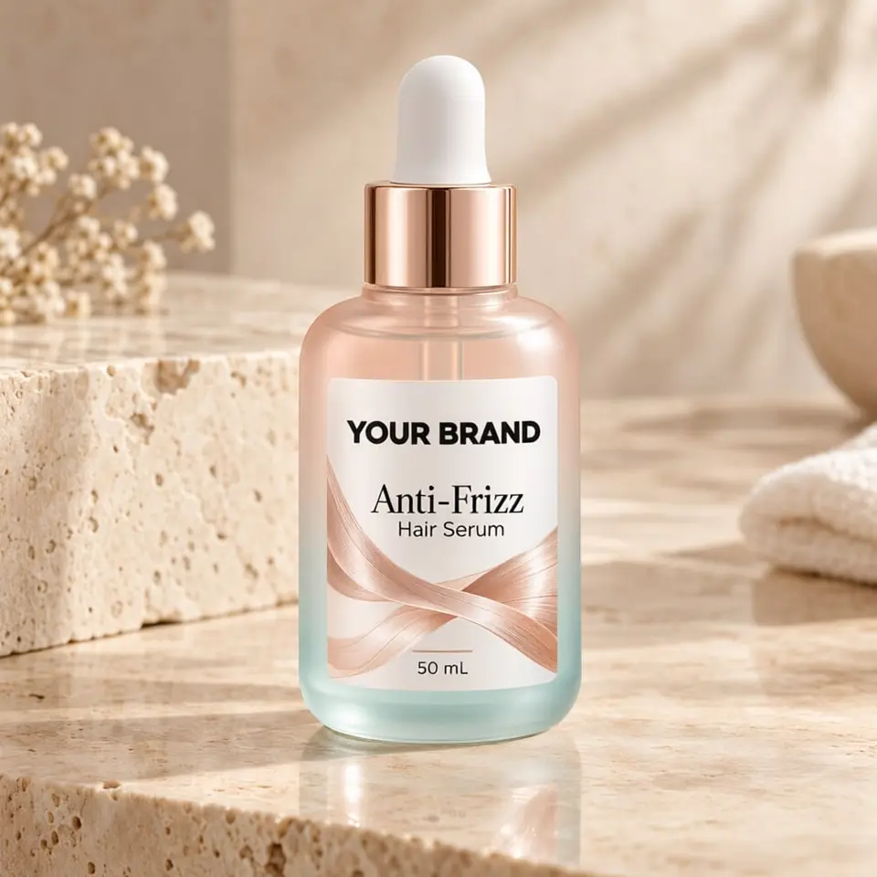 Anti-Frizz Hair Serum — your brand — private-label concept, view 1 of 3