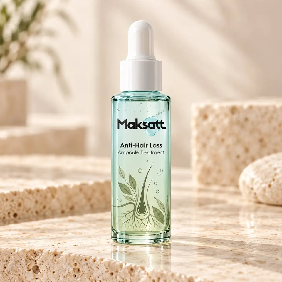 Anti-Hair Loss Ampoule Treatment — digital packaging concept, view 1 of 3