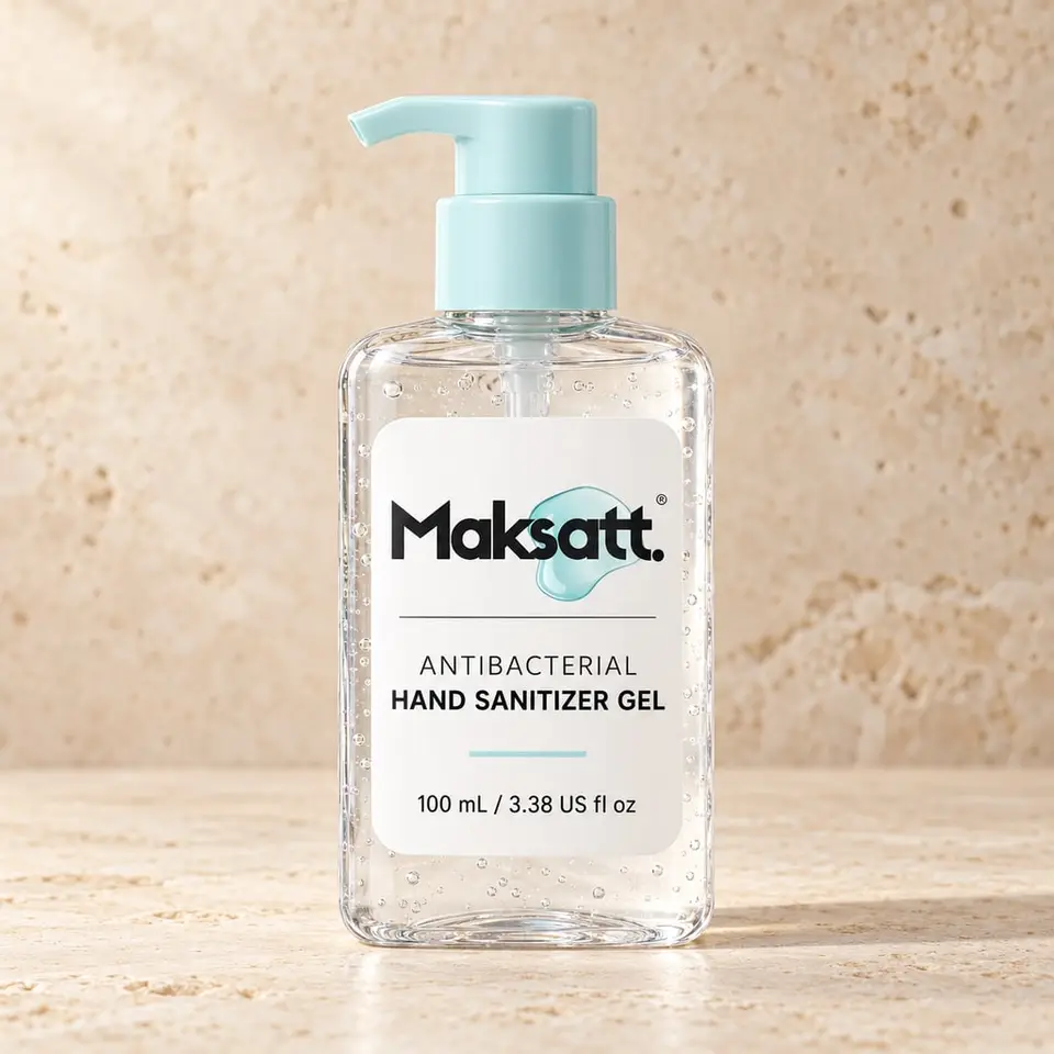 Antibacterial Hand Sanitizer Gel — digital packaging concept, view 1 of 3