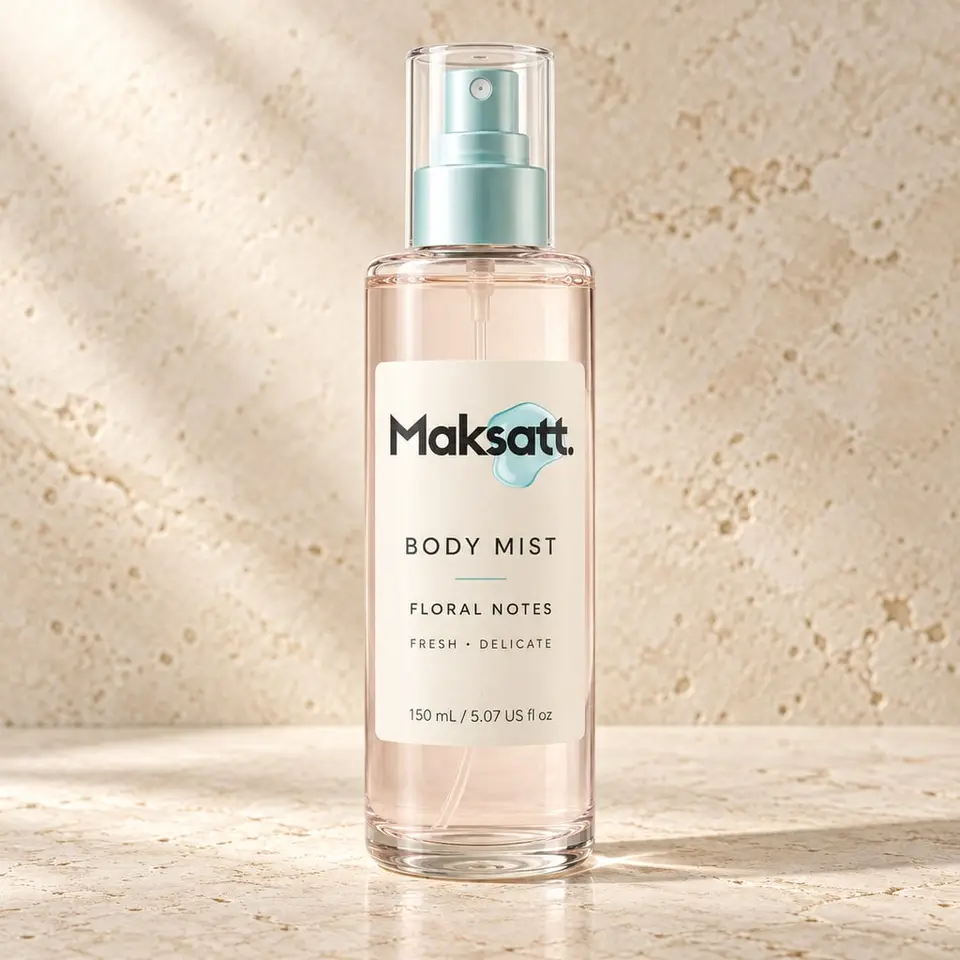 Body Mist (Floral Notes) — digital packaging concept, view 1 of 3