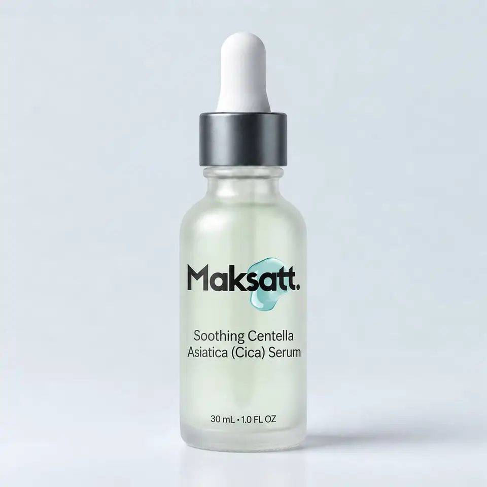 Soothing Centella Asiatica (Cica) Serum — digital packaging concept, view 1 of 3