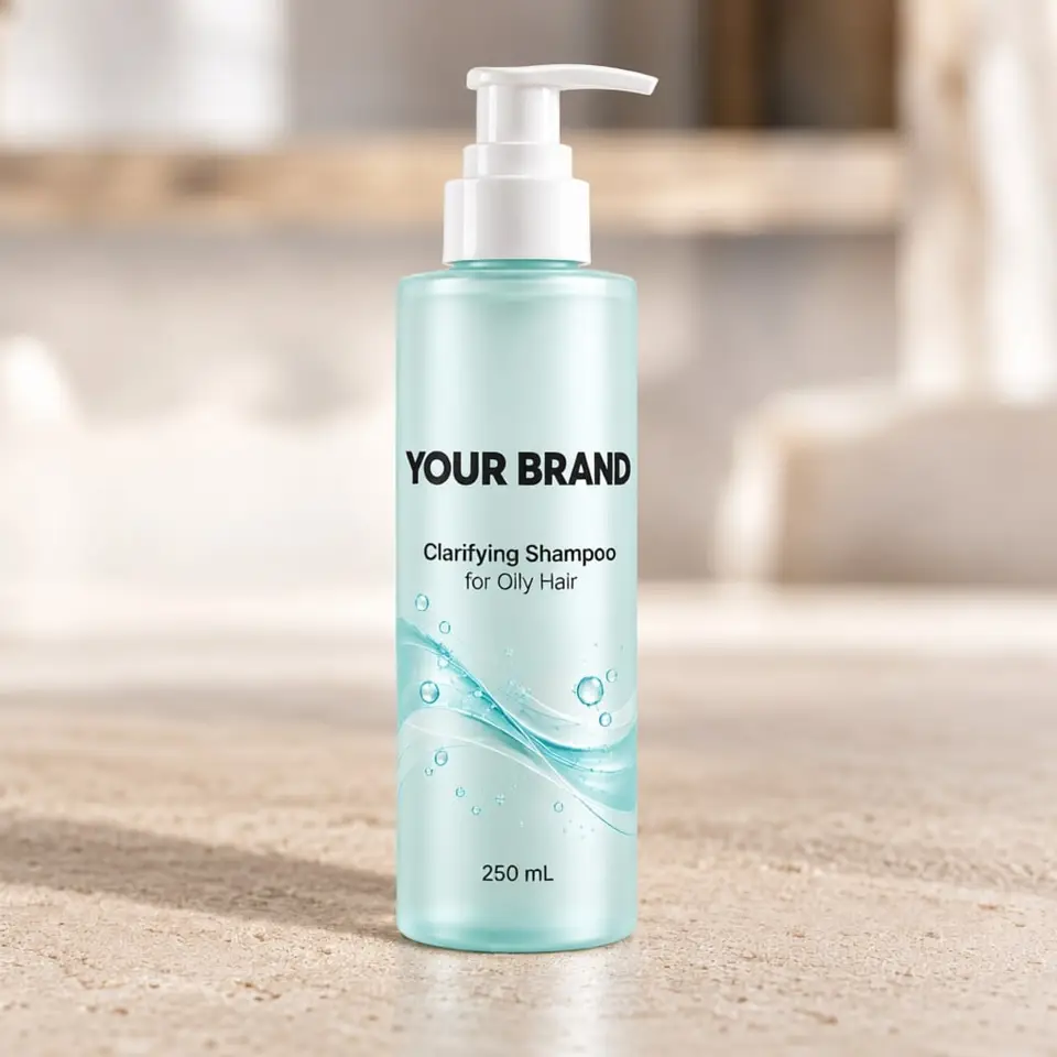 Clarifying Shampoo for Oily Hair — your brand — private-label concept, view 1 of 3