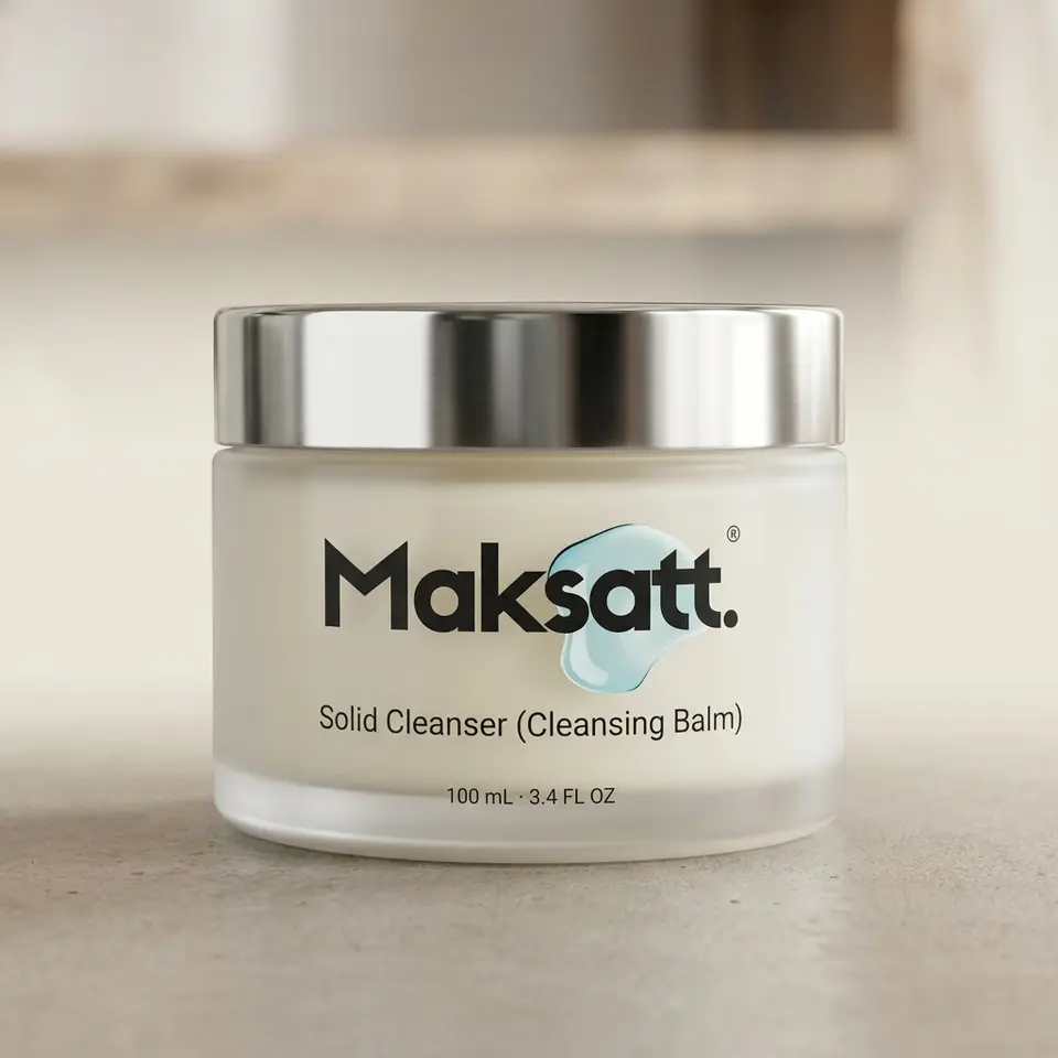 Solid Cleanser (Cleansing Balm) — digital packaging concept, view 1 of 3