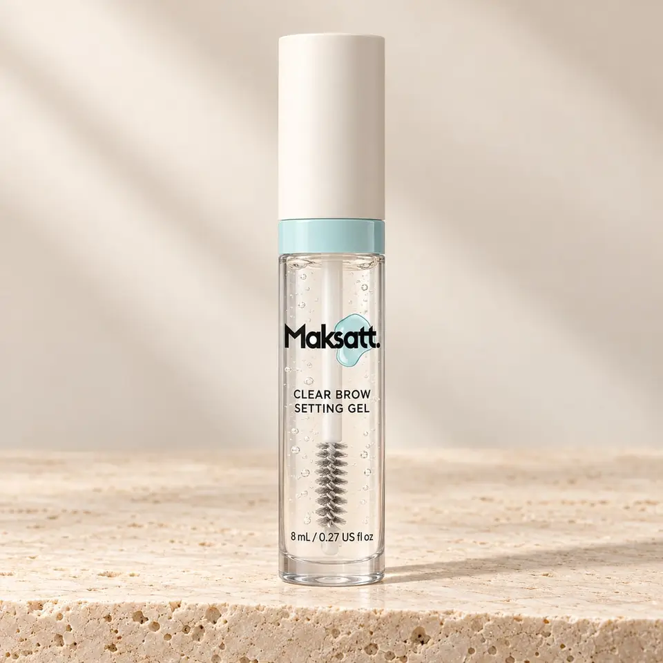 Clear Brow Setting Gel — digital packaging concept, view 1 of 3