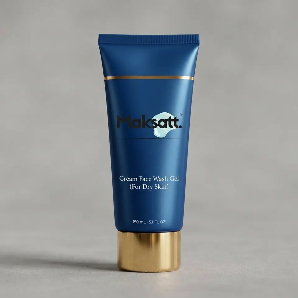 Cream Face Wash Gel (For Dry Skin) — digital packaging concept, view 1 of 3