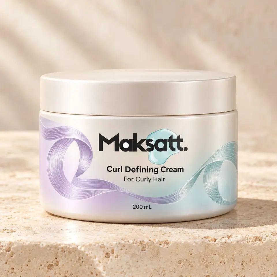 Curl Defining Cream (For Curly Hair) — digital packaging concept, view 1 of 3