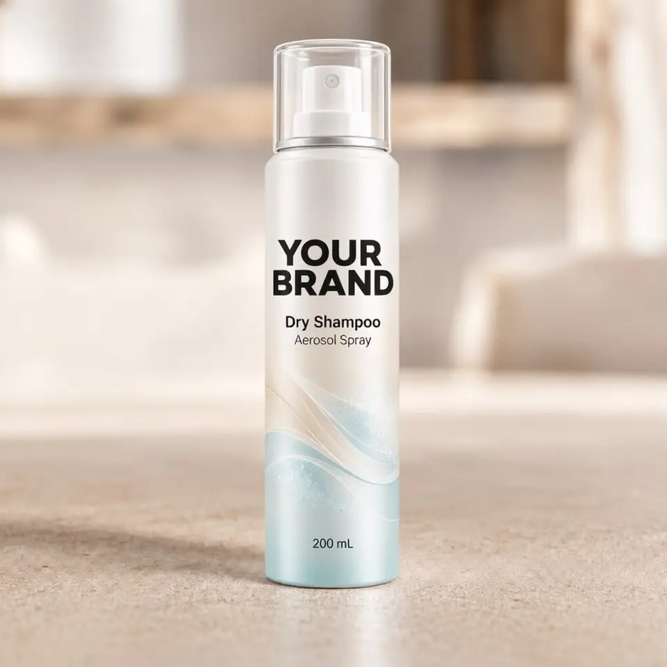 Dry Shampoo (Aerosol Spray) — your brand — private-label concept, view 1 of 3