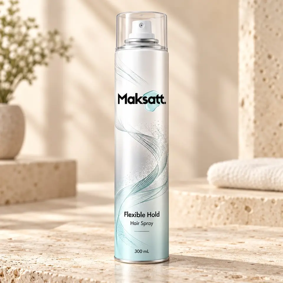 Flexible Hold Hair Spray (Aerosol) — digital packaging concept, view 1 of 3