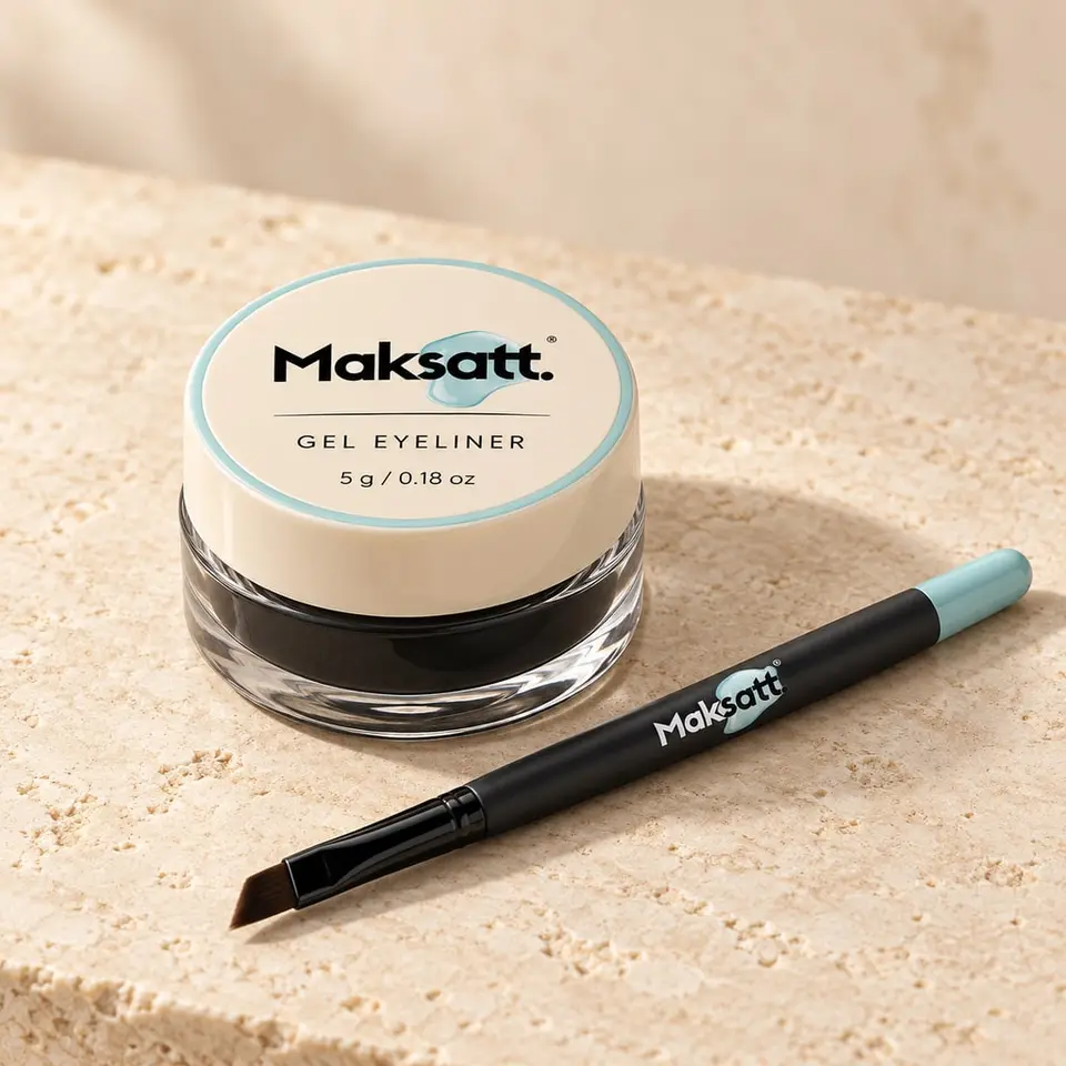 Gel Eyeliner and Brush — digital packaging concept, view 1 of 3
