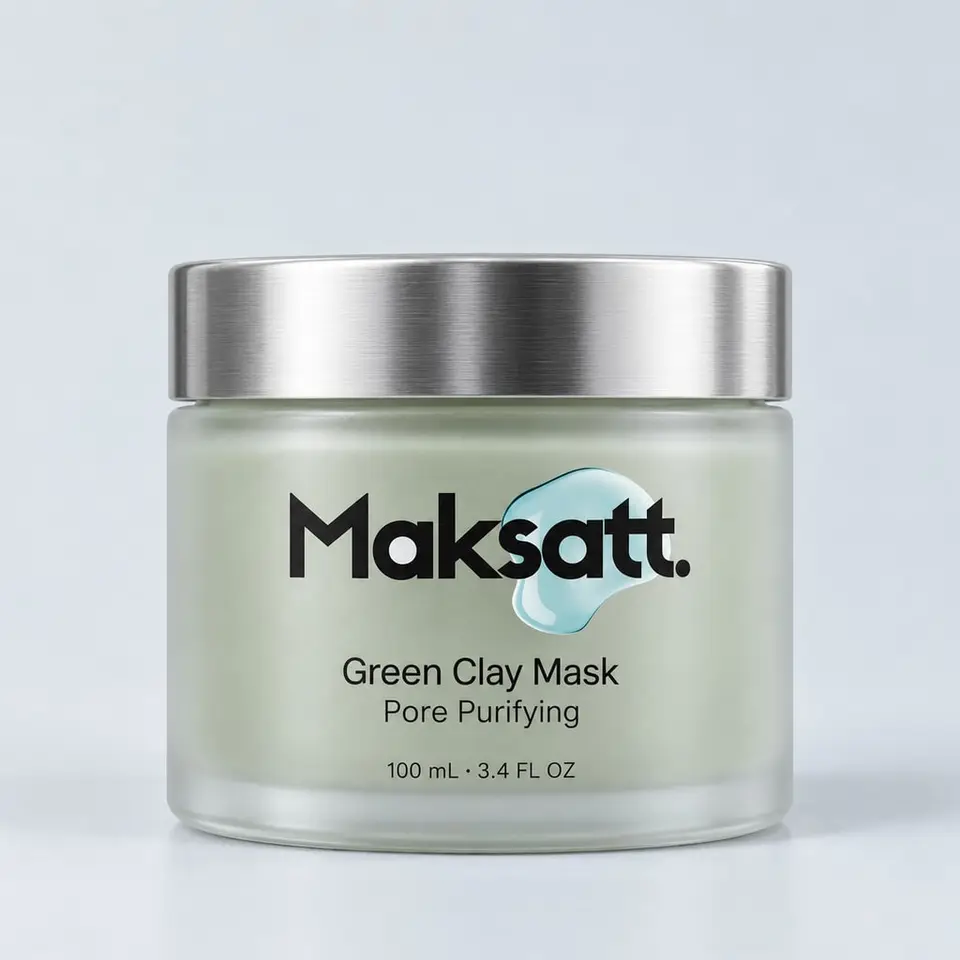Clay Mask (Green Clay - Pore Purifying) — digital packaging concept, view 1 of 3