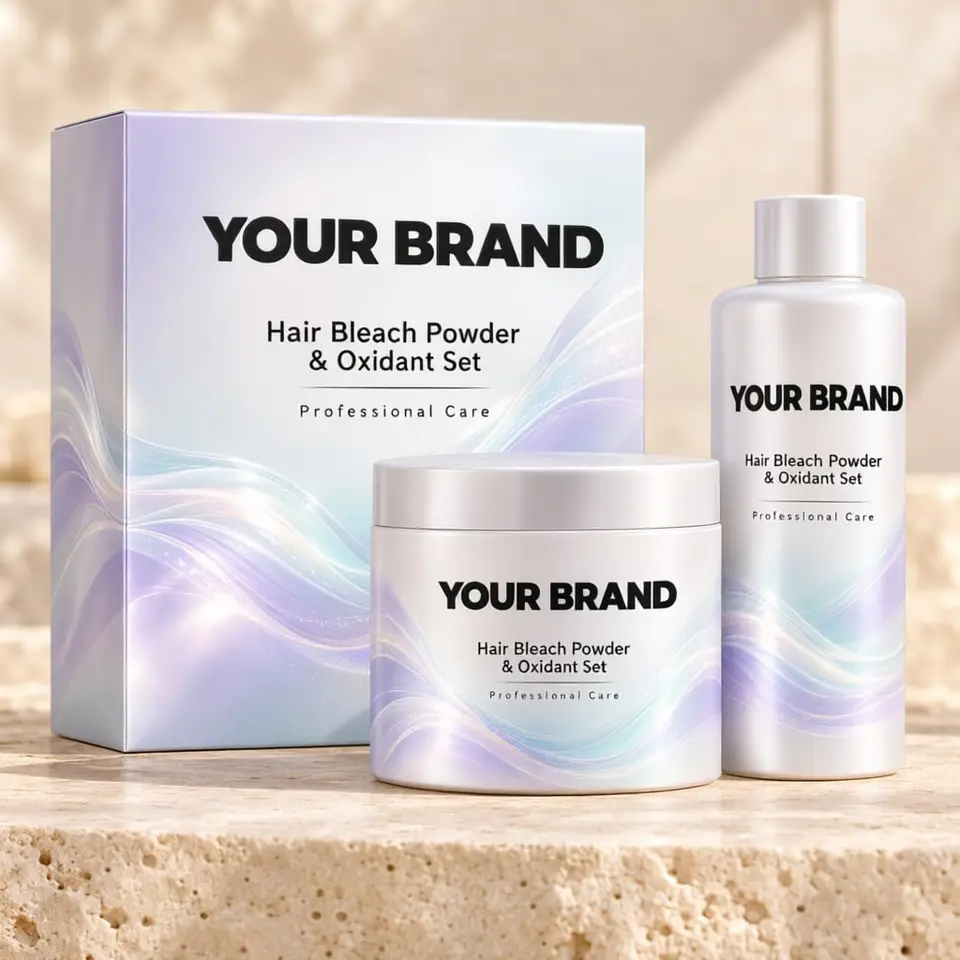 Hair Bleach Powder and Oxidant Set — your brand — private-label concept, view 1 of 3