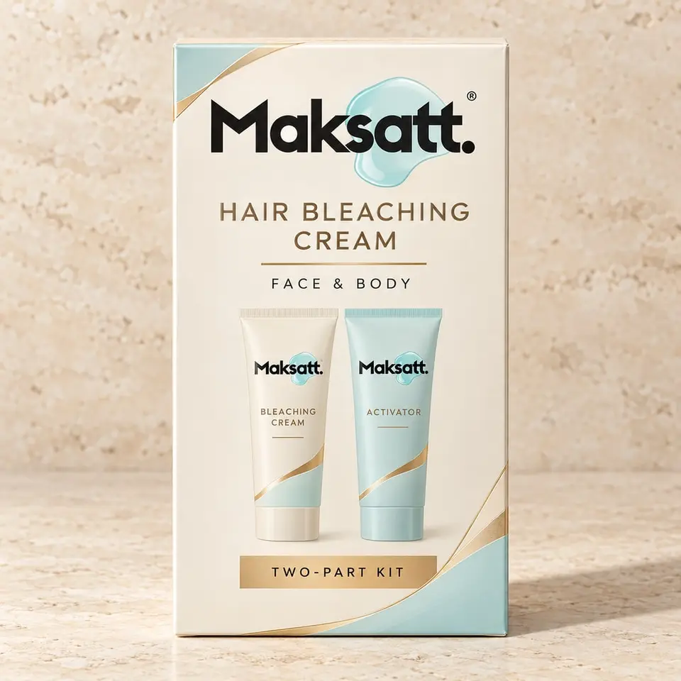 Hair Bleaching Cream — digital packaging concept, view 1 of 3