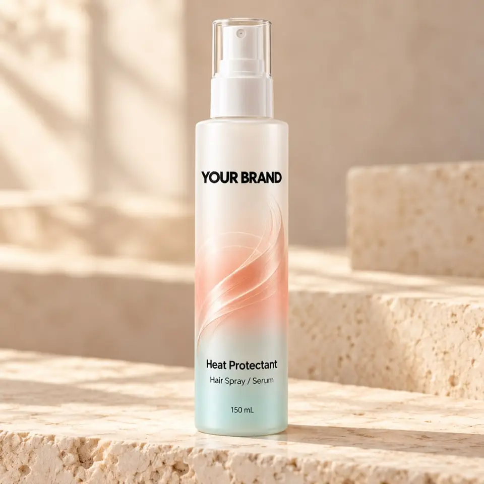 Heat Protectant Hair Spray / Serum — your brand — private-label concept, view 1 of 3