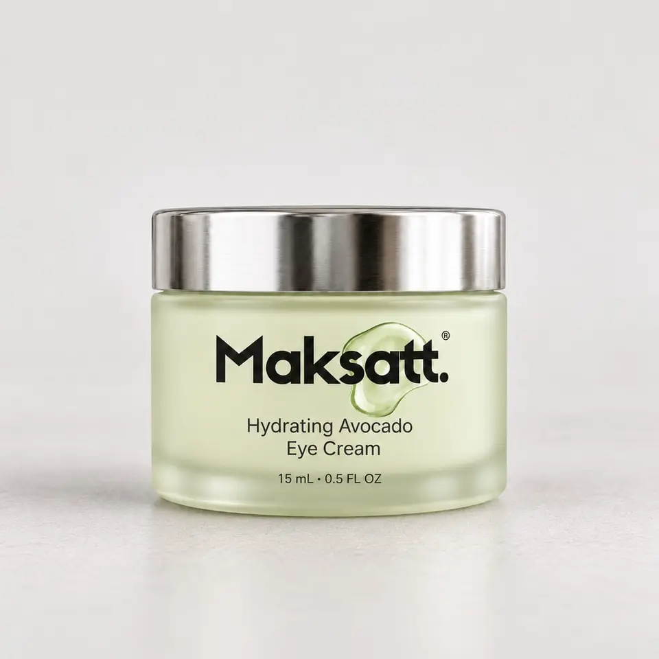 Hydrating Avocado Eye Cream — digital packaging concept, view 1 of 3