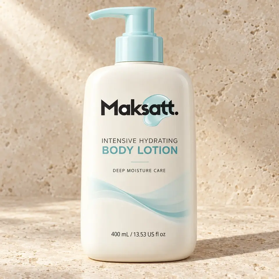 Intensive Hydrating Body Lotion (Pump Bottle) — digital packaging concept, view 1 of 3