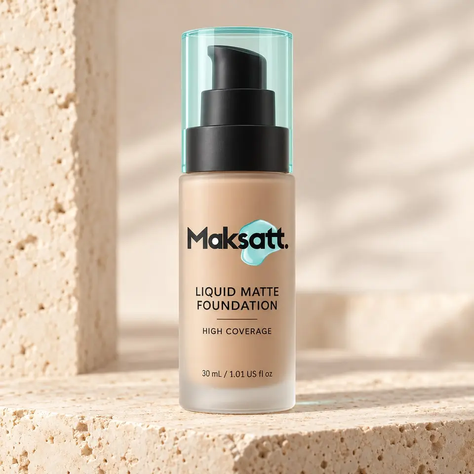 Liquid Matte Foundation (High Coverage) — digital packaging concept, view 1 of 3