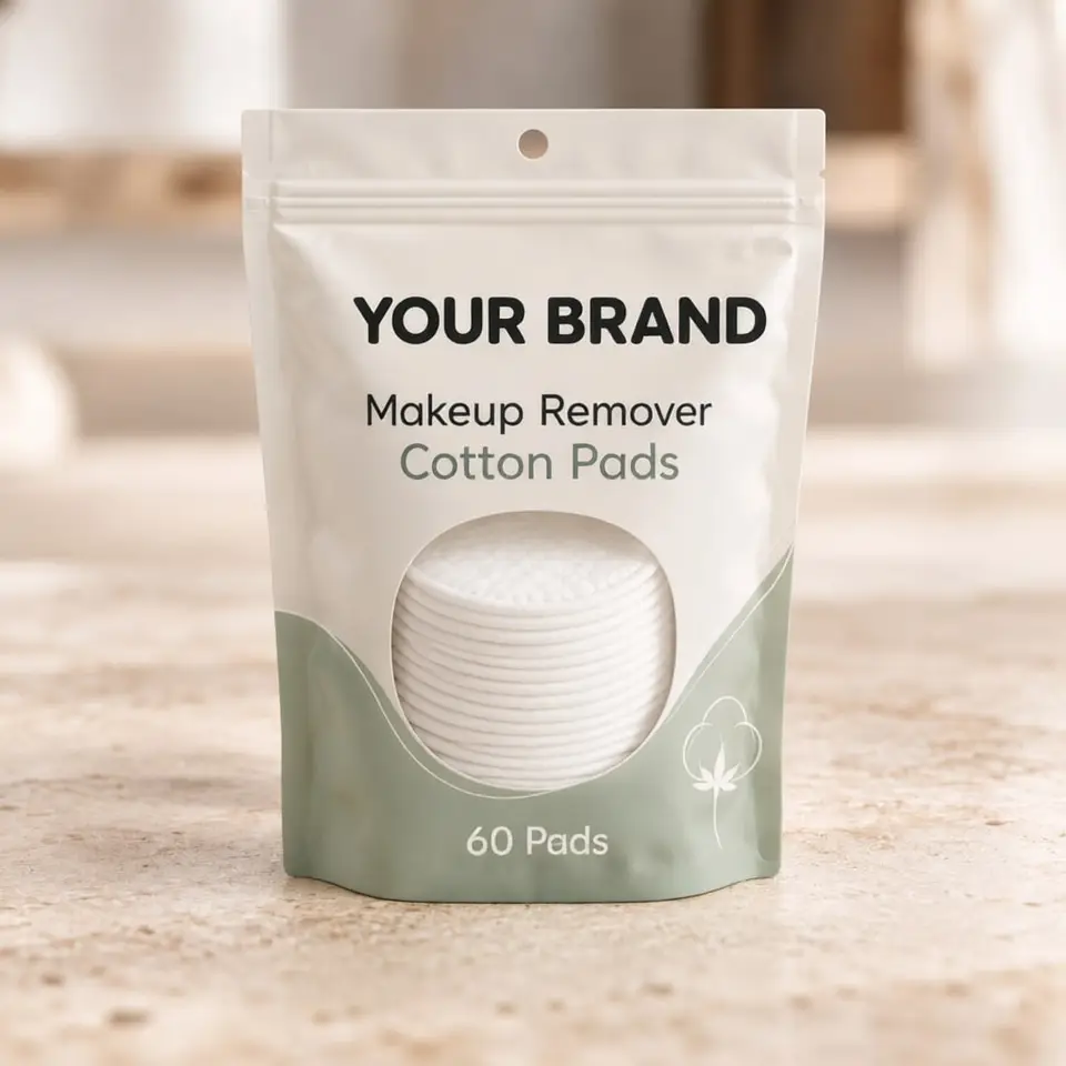 Makeup Remover Cotton Pads — your brand — private-label concept, view 1 of 3