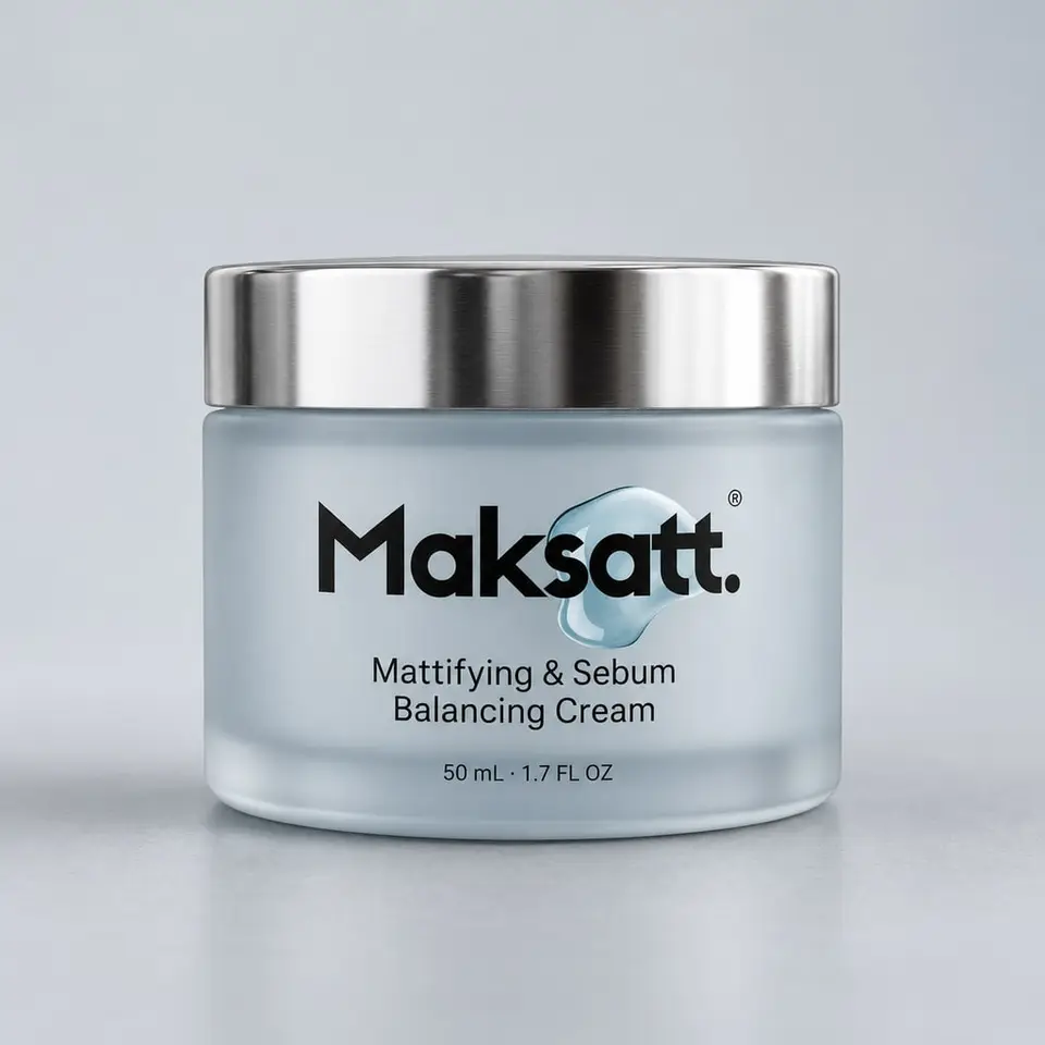 Mattifying and Sebum Balancing Cream — digital packaging concept, view 1 of 3