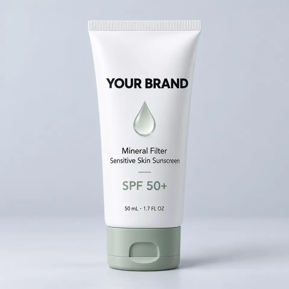 Mineral Filter Sunscreen for Sensitive Skin — your brand — private-label concept, view 1 of 3