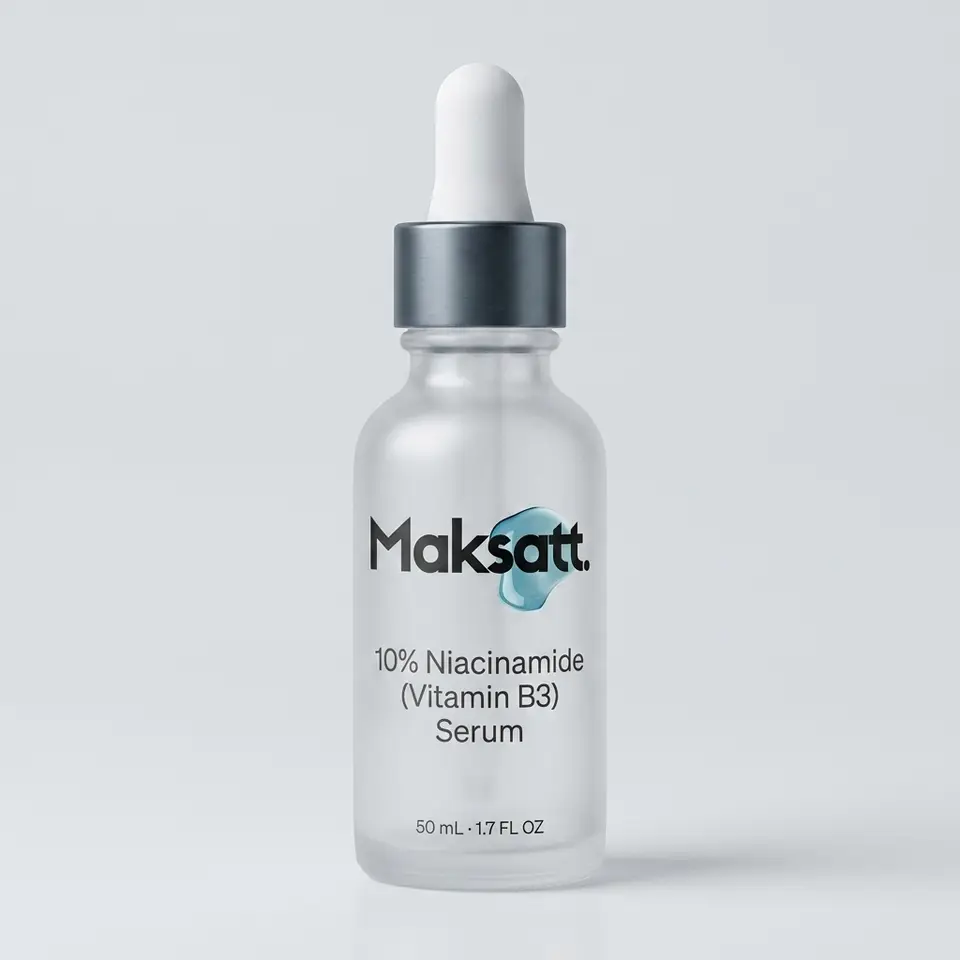10% Niacinamide (Vitamin B3) Serum — digital packaging concept, view 1 of 3