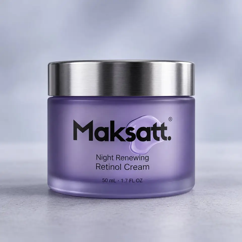 Night Renewing Retinol Cream — digital packaging concept, view 1 of 3
