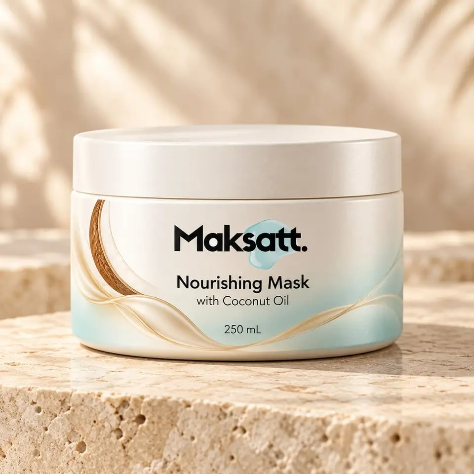 Nourishing Mask with Coconut Oil — digital packaging concept, view 1 of 3