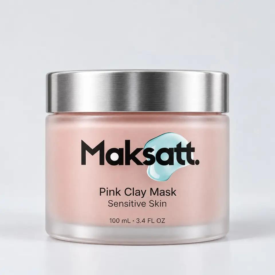 Clay Mask (Pink Clay - Sensitive Skin) — digital packaging concept, view 1 of 3