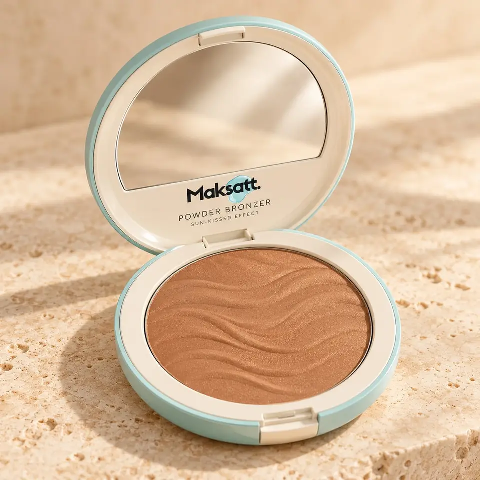 Powder Bronzer (Sun-Kissed Effect) — digital packaging concept, view 1 of 3