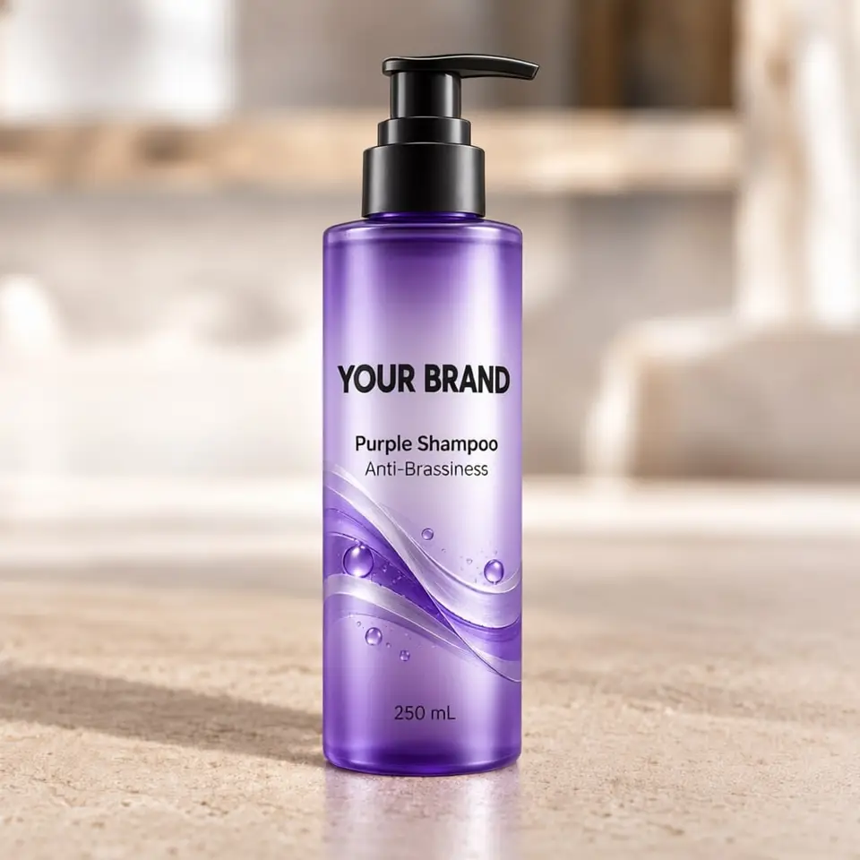 Purple Shampoo (Anti-Brassiness) — your brand — private-label concept, view 1 of 3