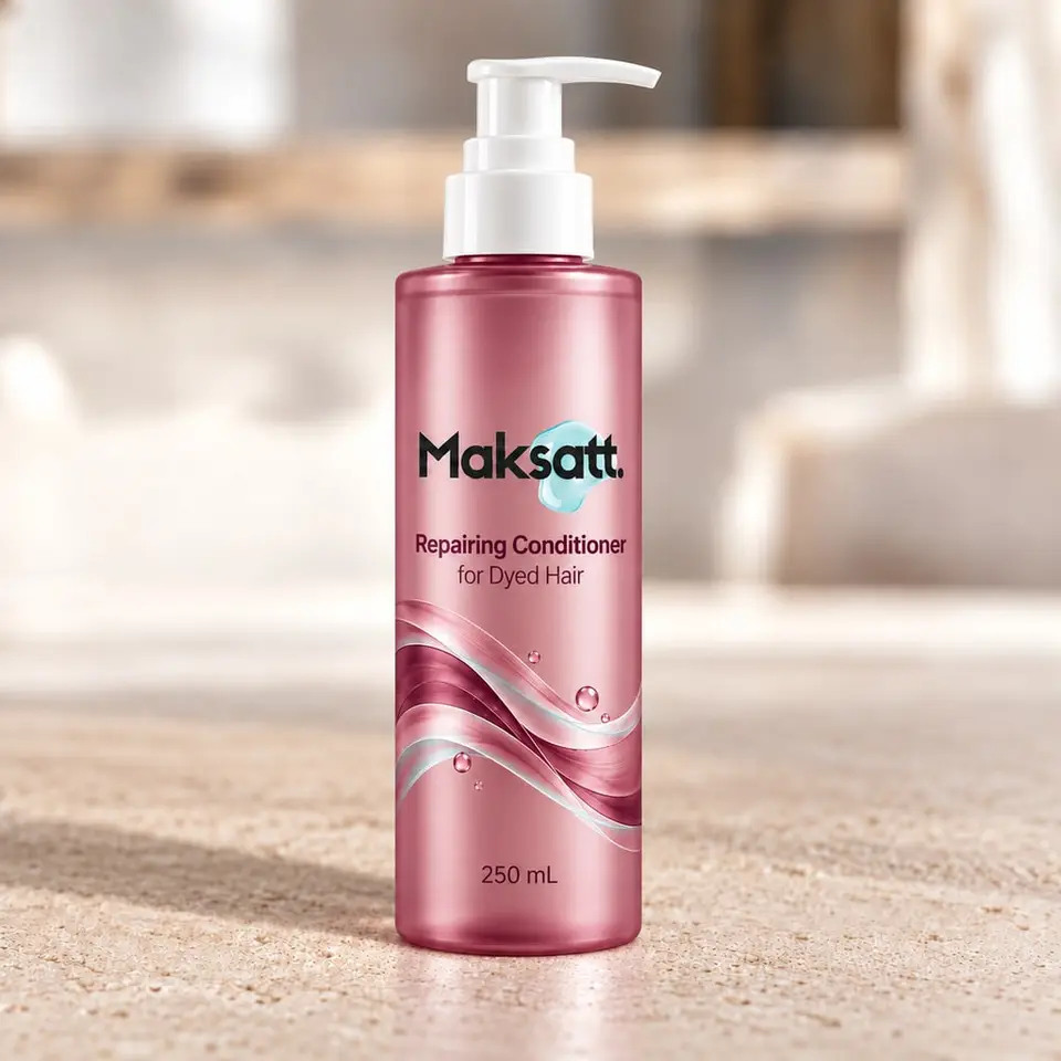 Repairing Conditioner for Dyed Hair — digital packaging concept, view 1 of 3