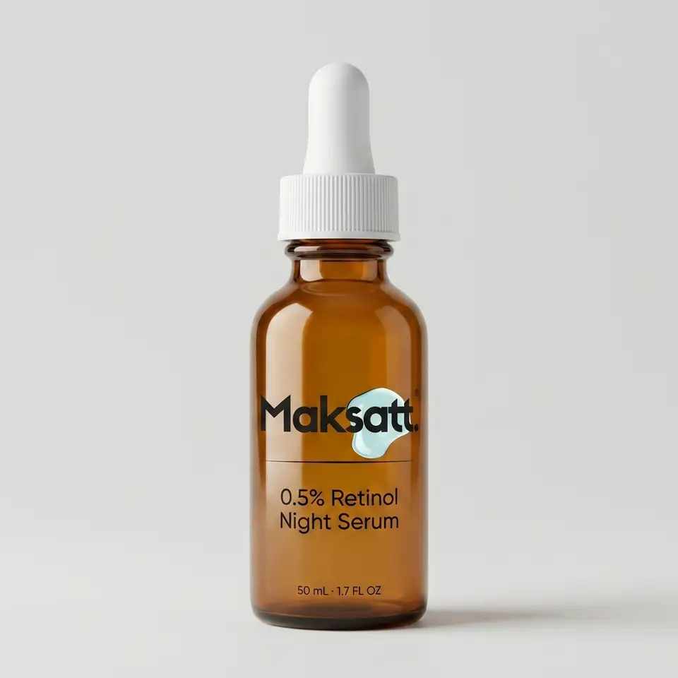 0.5% Retinol Night Serum — digital packaging concept, view 1 of 3