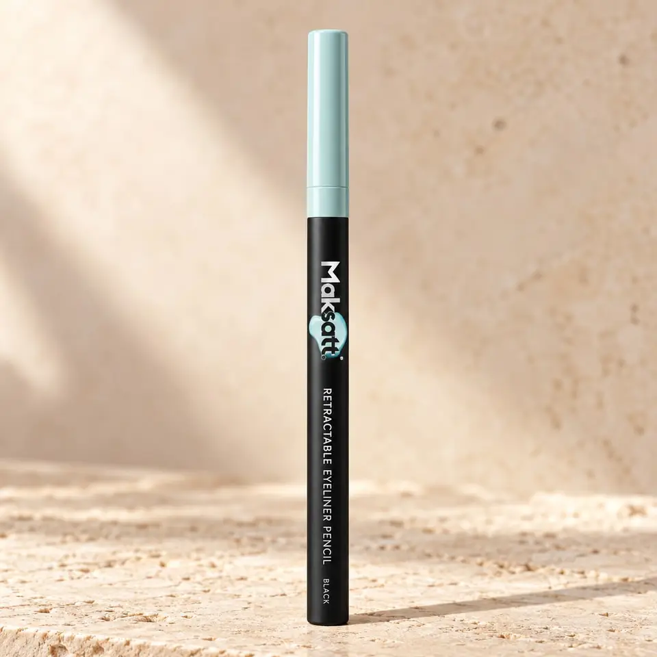 Retractable Eyeliner Pencil (Black) — digital packaging concept, view 1 of 3
