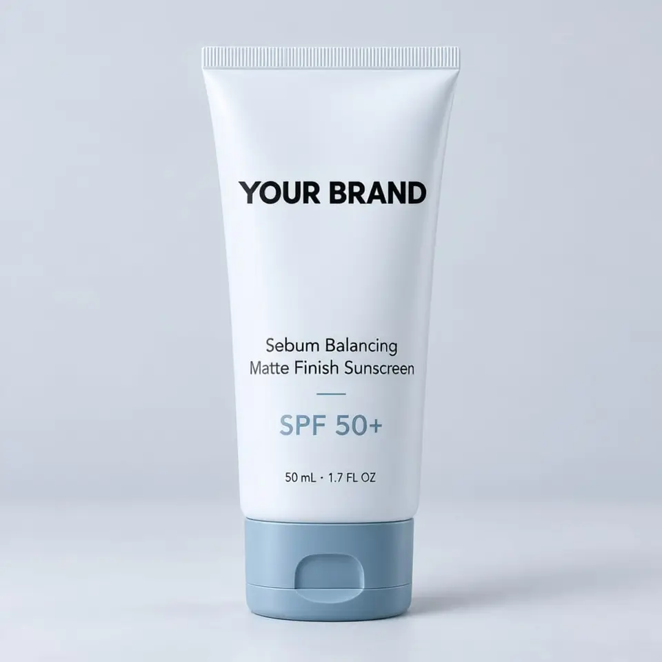 Sebum Balancing Matte Finish Sunscreen — your brand — private-label concept, view 1 of 3