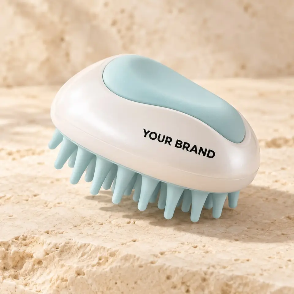 Silicone Scalp Massage Brush — your brand — private-label concept, view 1 of 3
