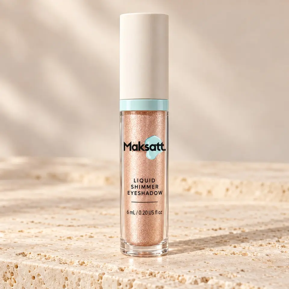 Single Liquid Shimmer Eyeshadow — digital packaging concept, view 1 of 3