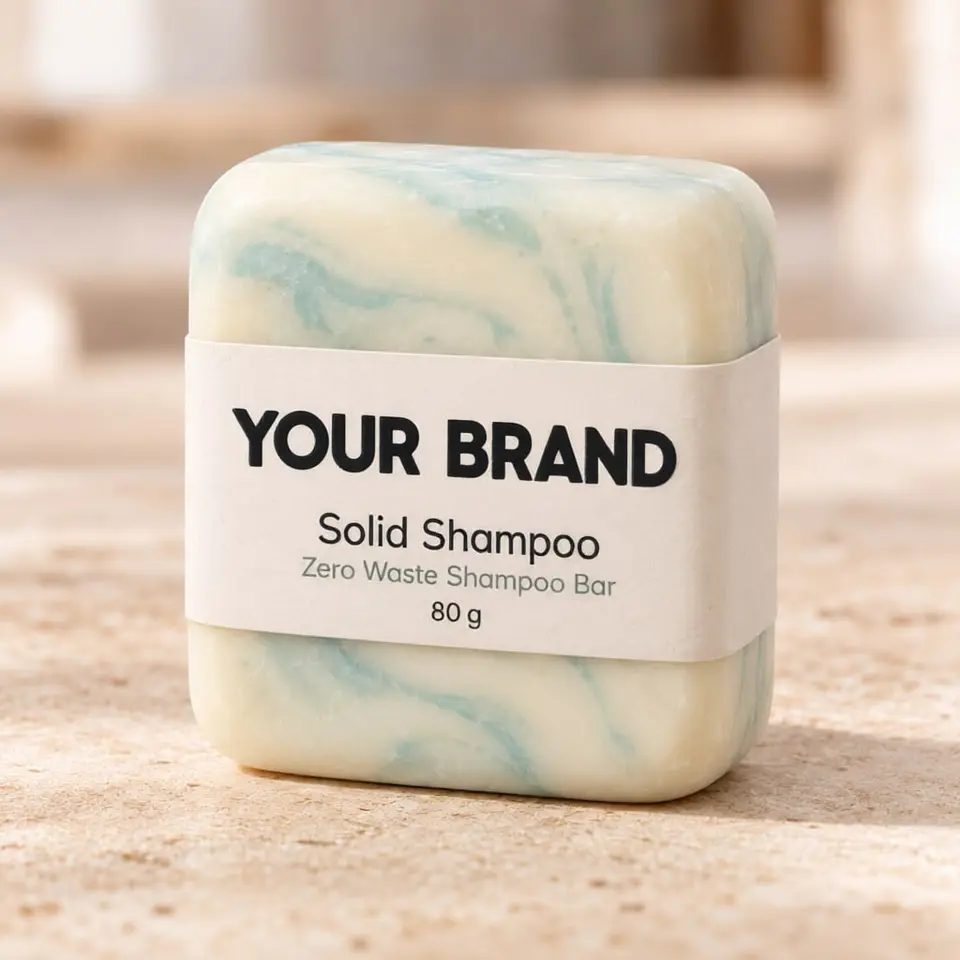 Solid Shampoo (Zero Waste / Shampoo Bar) — your brand — private-label concept, view 1 of 3