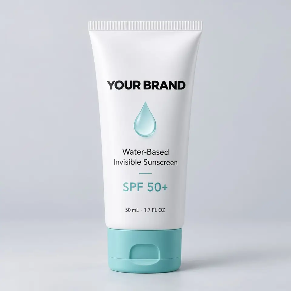 50+ SPF Water-Based Invisible Sunscreen — your brand — private-label concept, view 1 of 3