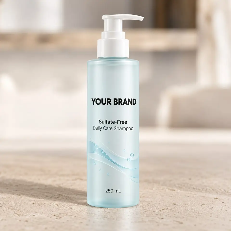 Sulfate-Free Daily Care Shampoo — your brand — private-label concept, view 1 of 3