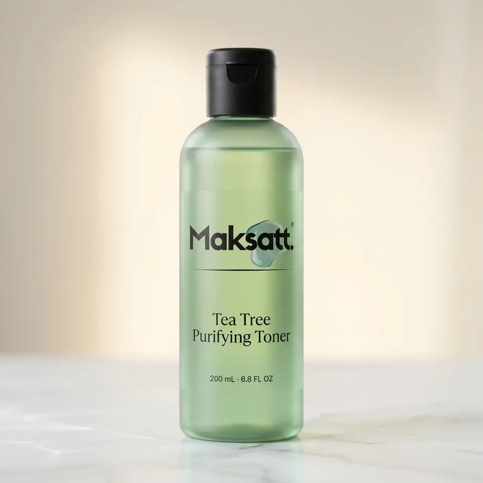 Tea Tree Purifying Toner — digital packaging concept, view 1 of 3