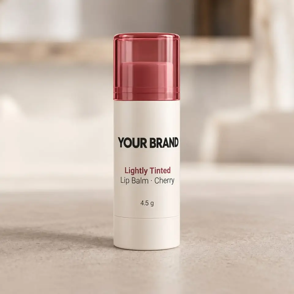 Lightly Tinted Lip Balm (Cherry) — your brand — private-label concept, view 1 of 3
