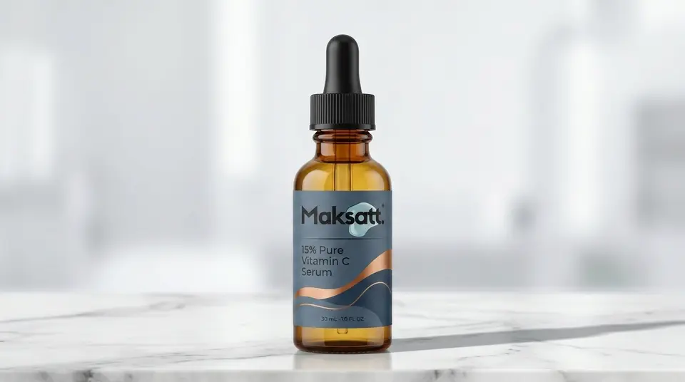15% Pure Vitamin C Serum — digital packaging concept, view 1 of 3