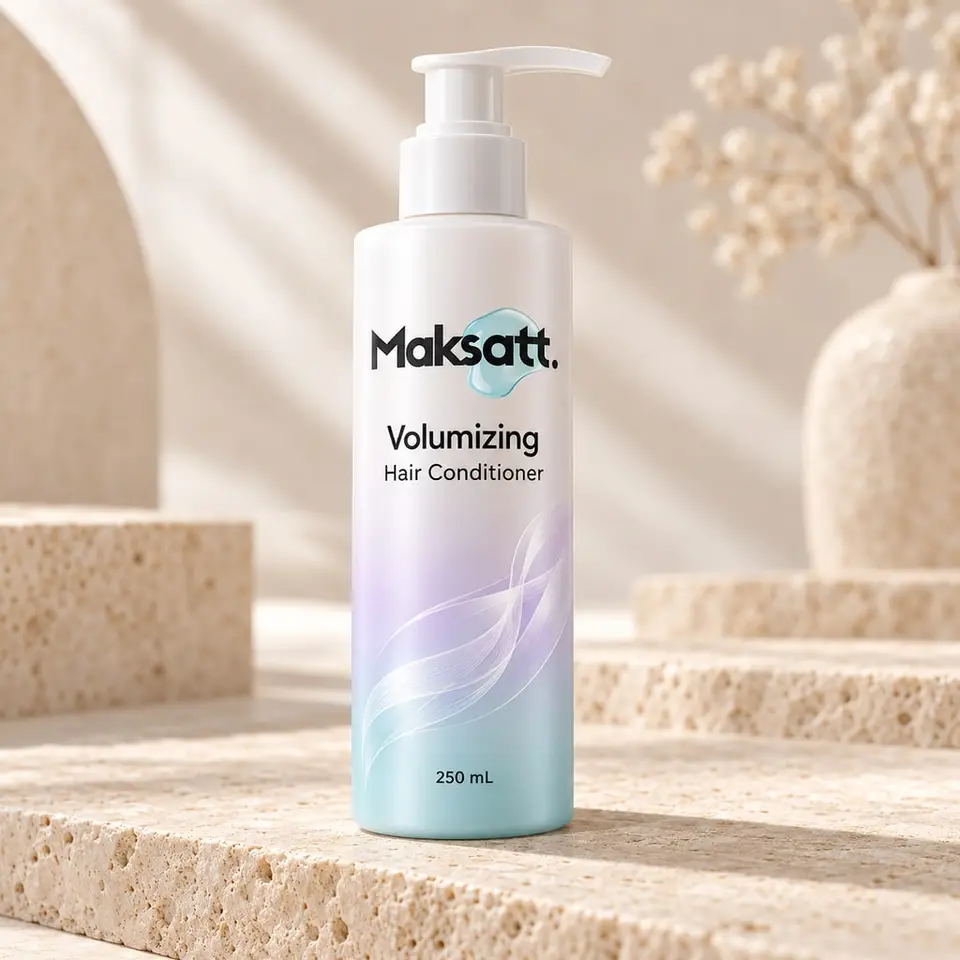 Volumizing Hair Conditioner — digital packaging concept, view 1 of 3