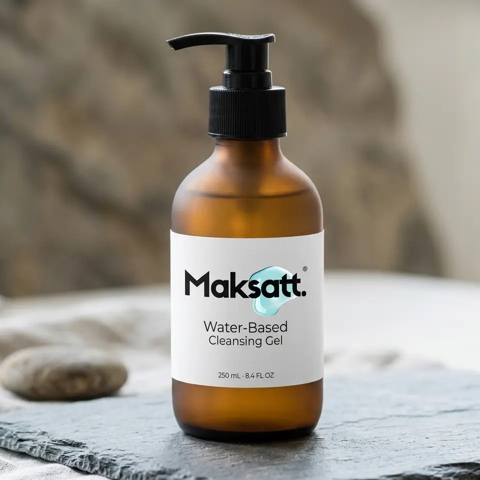 Water-Based Cleansing Gel — digital packaging concept, view 1 of 3